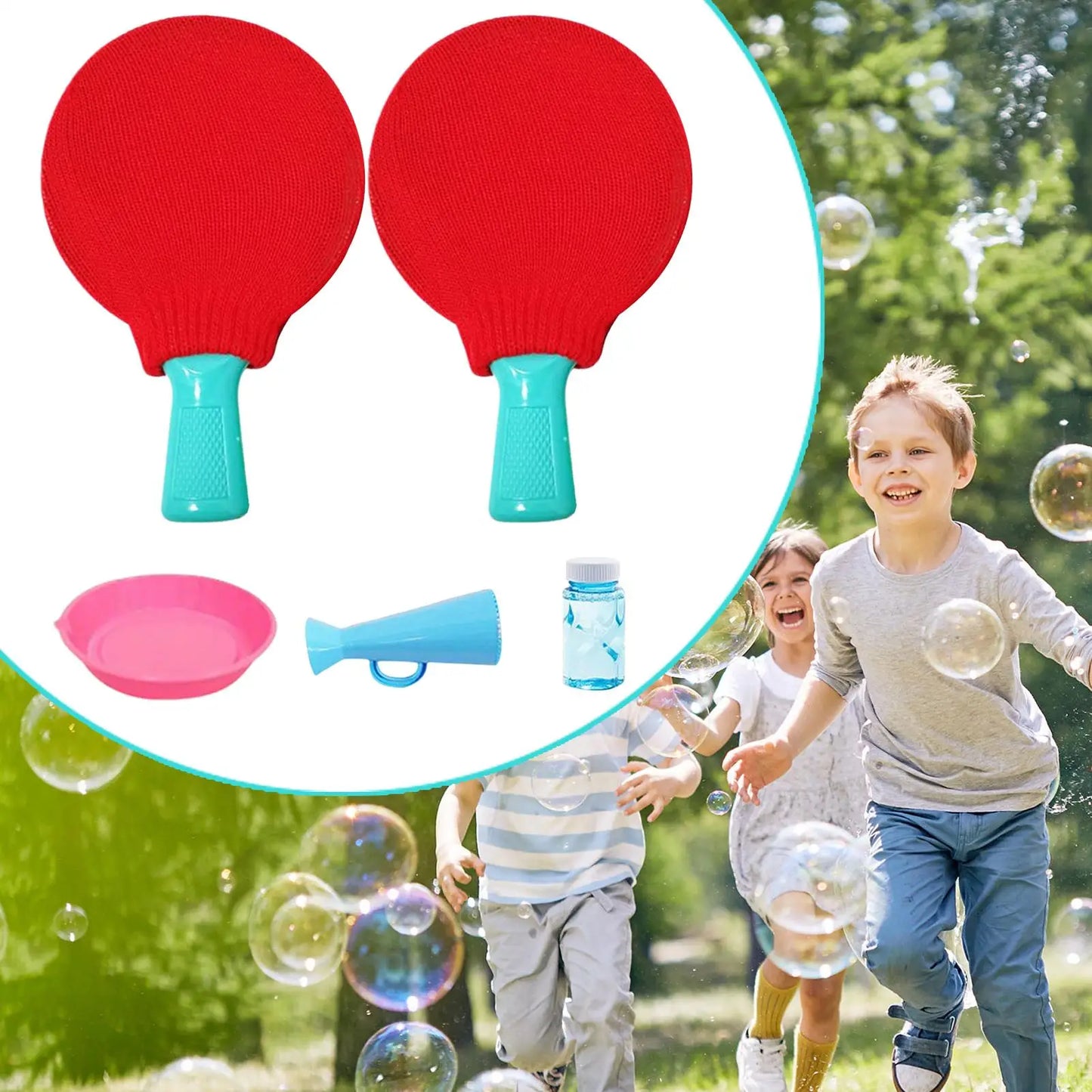 Bubble Blowing Toys Funny Bubbles Making Toys for Kids Outdoor Playtime Backyard Game for Outside Lawn Garden Park Yard Party